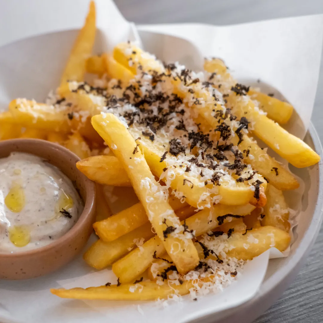 Truffle Fries topped with Giorgio White Truffle Oil