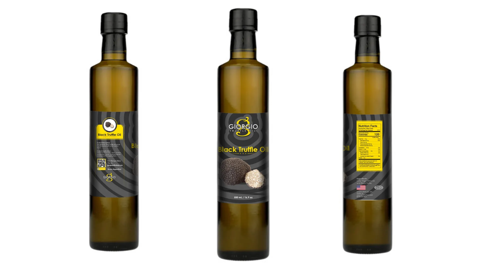 500ml Bottle of Giorgio Truffle Black Truffle Oil