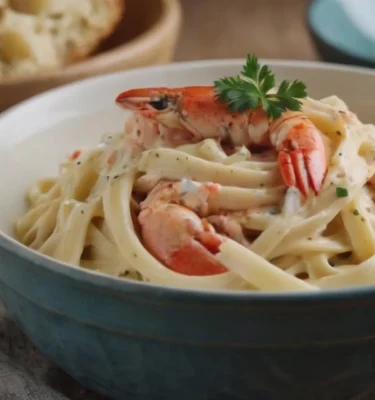 White Truffle Lobster Pasta with Cream Sauce